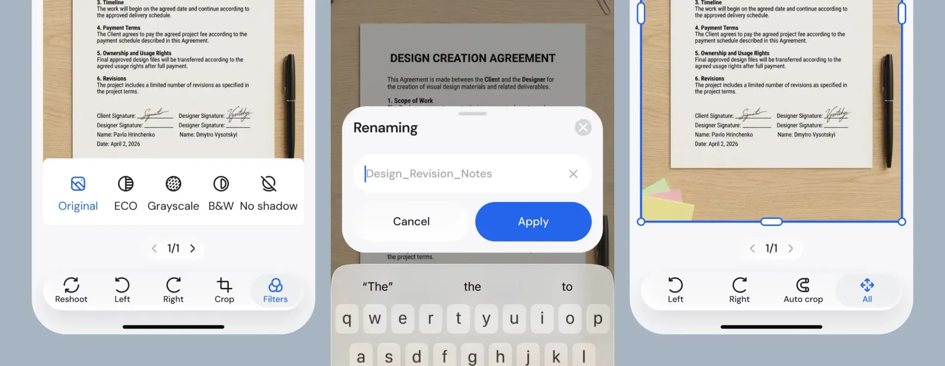 UI/UX дизайн та Flutter-розробка iOS-застосунку для сканування документів — 4
